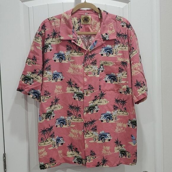 PUSSER WEST INDIES,Mens Silk Blend BUTTON UP SHIRT, SIZE L - Picture 1 of 5
